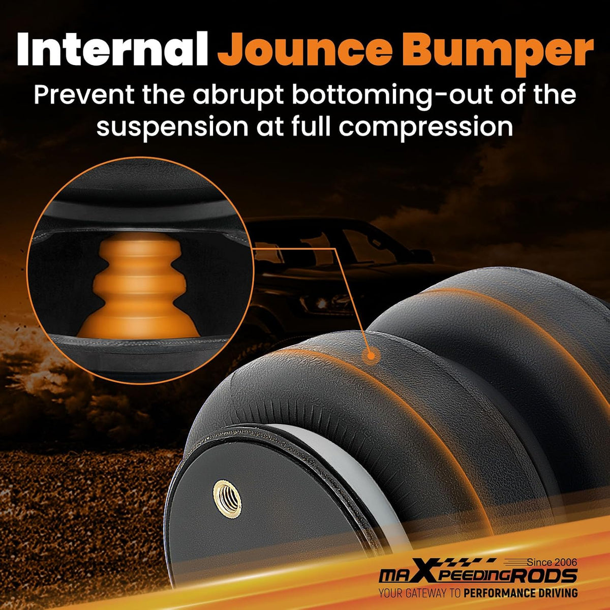 maXpeedingrods 5000 lbs Rear Air Suspension Bags Kit for GMC Sierra Chevrolet Silverado 2500HD 3500HD 4WD 2020-2025 Air Spring Kit
