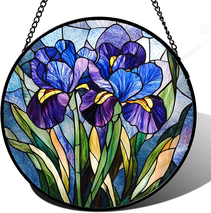 CRISGIF Stained Glass Window Hanging