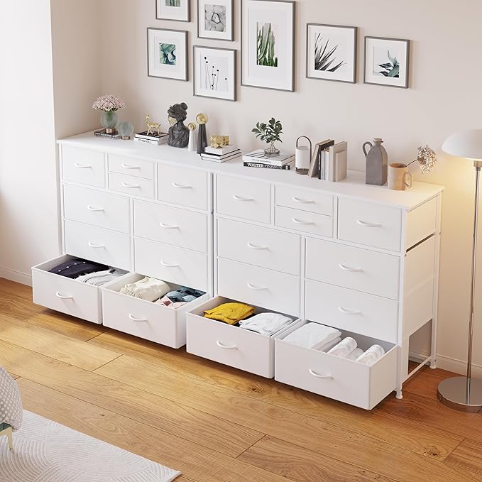 LUMTOK 10-Drawer Dresser, Fabric Storage Dressers Drawers