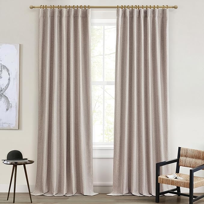 94 Inch Curtains 2 Panel Set, Insulated Winter Boho Farmhouse Curtain