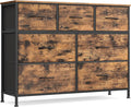 SONGMICS Dresser for Bedroom, Chest of Drawers, 7 Non-Woven Fabric Drawers