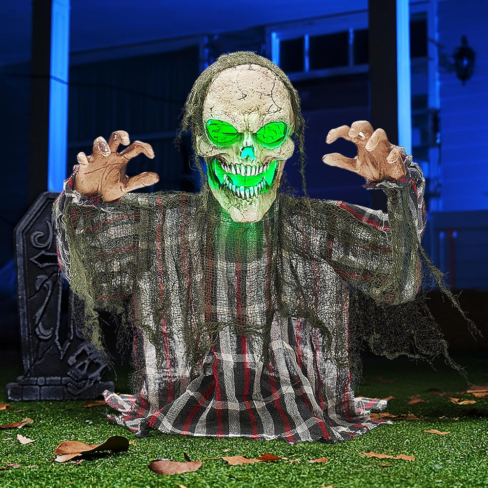 JOYIN Halloween Animatronics Decorations Outdoor, Animated Zombie Groundbreak...