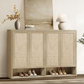 SICOTAS Rattan Shoe Storage Cabinet