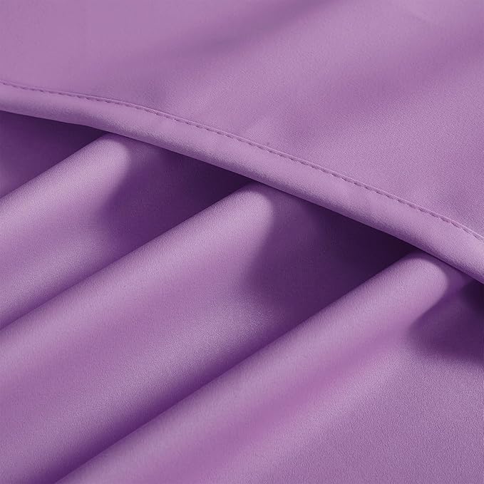 DUALIFE Bright Purple Curtains for Girls Bedroom Light Blocking Room Darkening