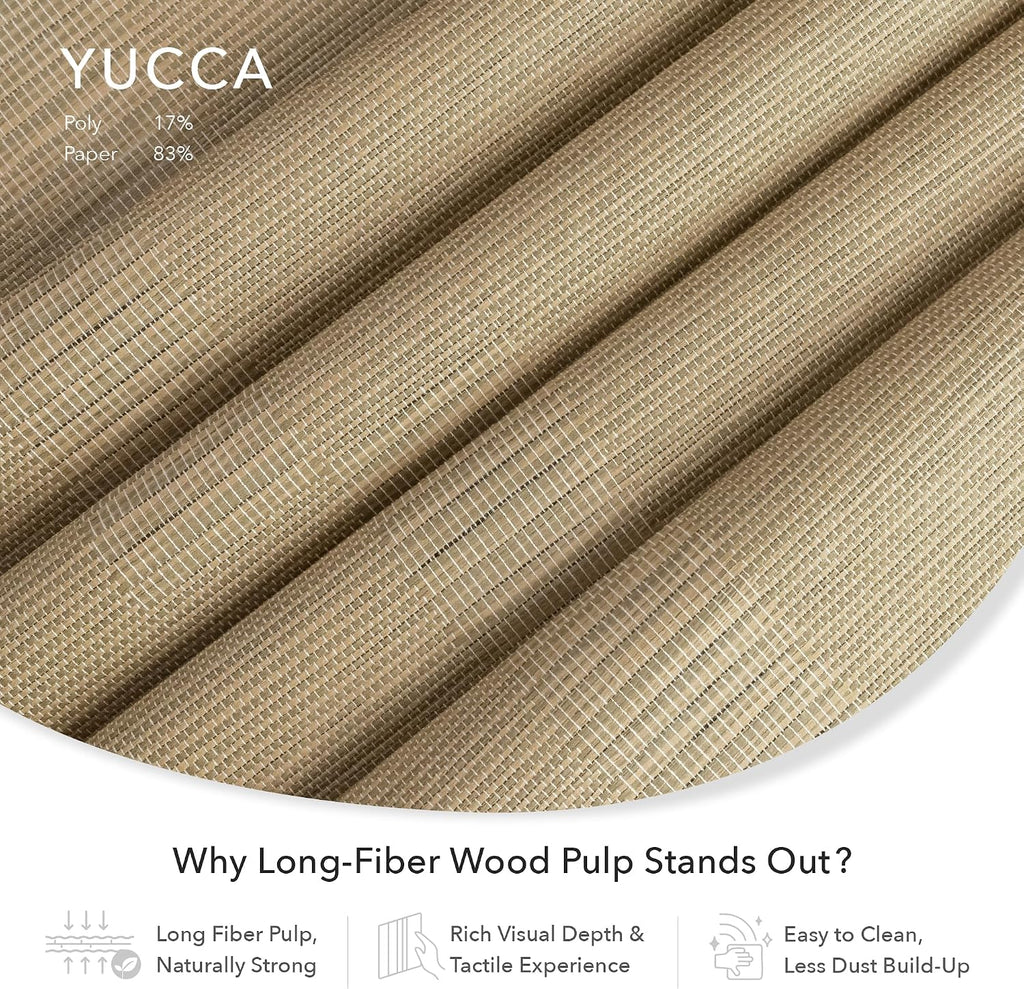Panel Blinds Semi-Sheer 45.8"-86" x 96", Yucca | Semi-Sheer Panel Track Blinds for Room Dividers, Sliding Glass and Closet Doors with Adjustable Track, Trimmable to 96"
