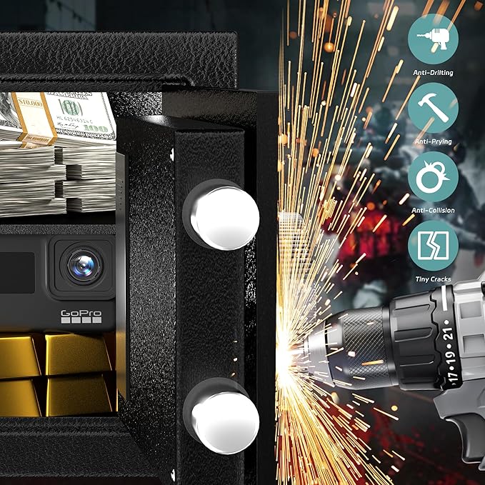 Safe, 1.2Cubic Feet Safe Box, Anti-Theft Digital Security Lock Box