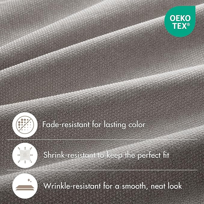 Madison Park Karien 100% Blackout Curtains 52x108 – Grey, 2-Layer Noise (2-PK)