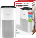 Honeywell Allergen Plus 4-in-1 HEPA Air Purifier for Home, Up to 1718 Ft² Coverage for Large Rooms, Reduces Allergens, Pet Dander, Smoke & Odors, Air Quality Sensor with Auto Mode, White, HPA4300W