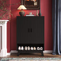 4-Tier Fluted Shoe Cabinet