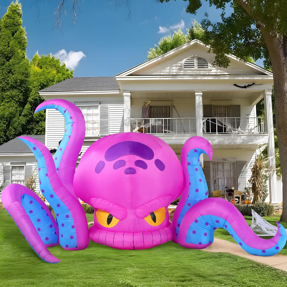 JOYIN 10FT Long Halloween Inflatable Octopus Decoration Octopus with Tentacle...
