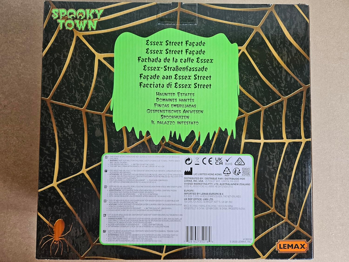 Lemax Haunted Estates Lighted Facade, #35016, 11.02-in Halloween Display