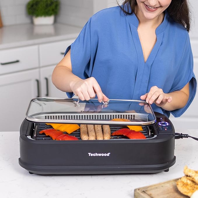 Indoor Smokeless Grill, Techwood 1500W Electric Indoor Grill