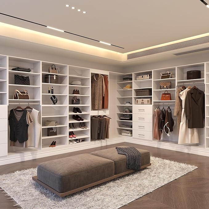 Modular Closet System, Wood Closet Tower Storage