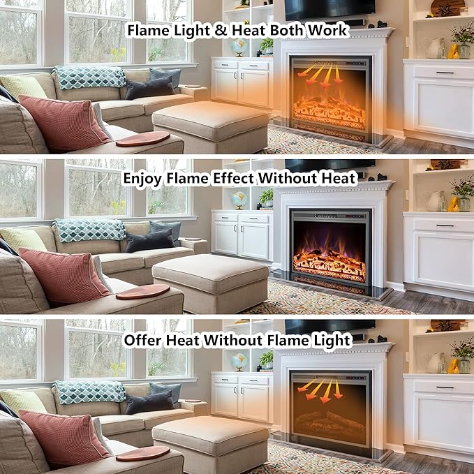 Electric Fireplace, Electric Fireplace Inserts, Recessed Fireplace Heater