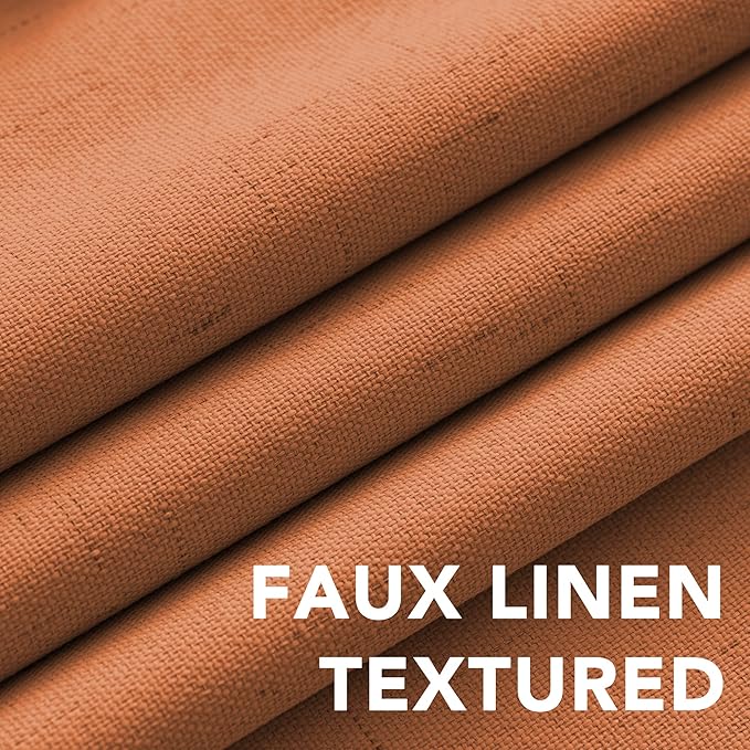 H.VERSAILTEX Linen Blackout Curtains Durable Thick Textured Linen Look 100%