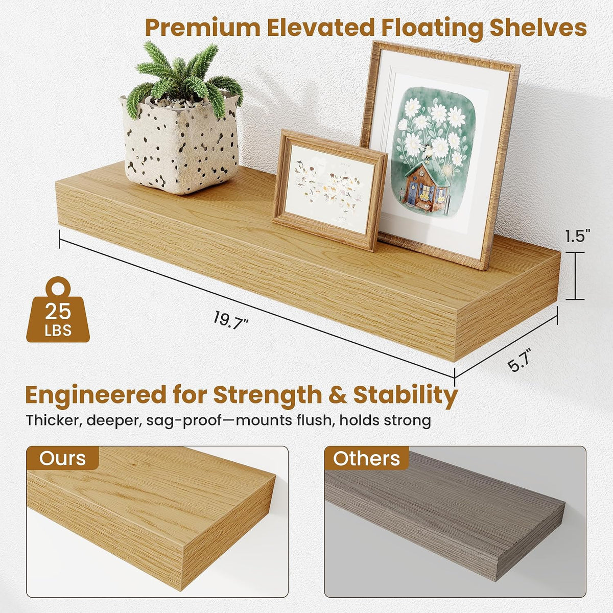 fun memories floating shelves bathroom for wall mounted, close-up detail