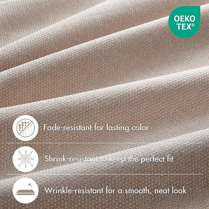 Madison Park Karien 100% Blackout Curtains 52x95 – Linen, 2-Layer Noise (2-PK)