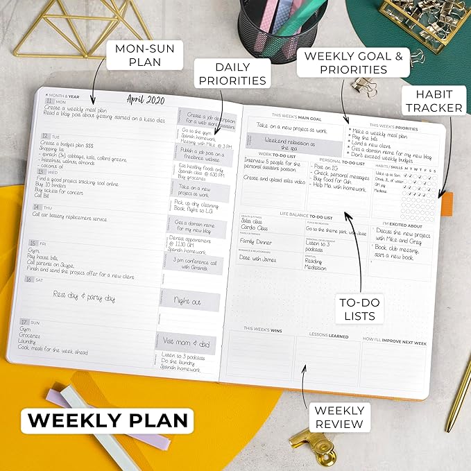 Clever Fox Planner Pro Premium – Luxurious Weekly & Monthly Planner