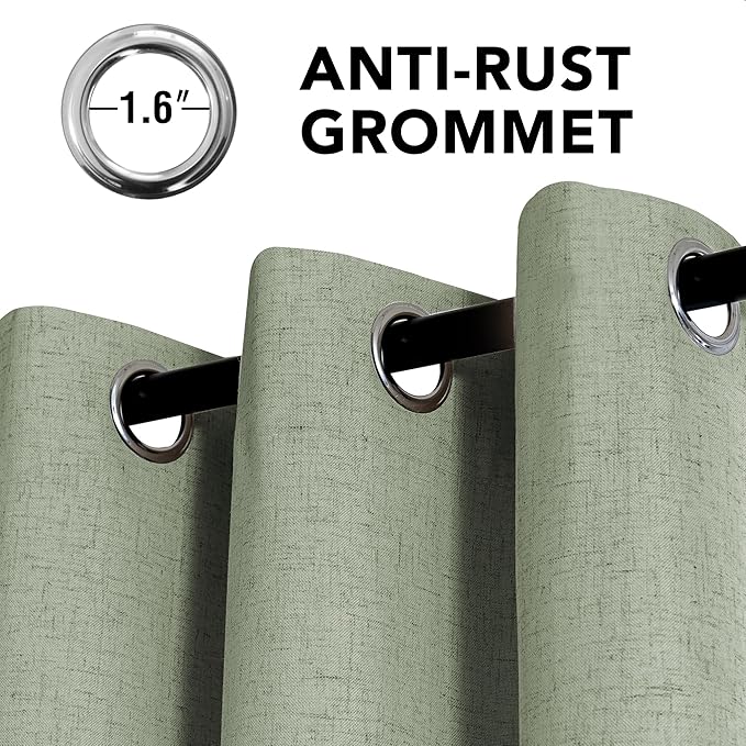 H.VERSAILTEX Linen Curtains 100% Blackout Curtains