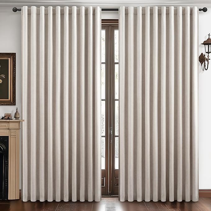 Extra Wide 70 Inch Length Blackout Curtains & Drapes 120 Inches Long 2 Panels