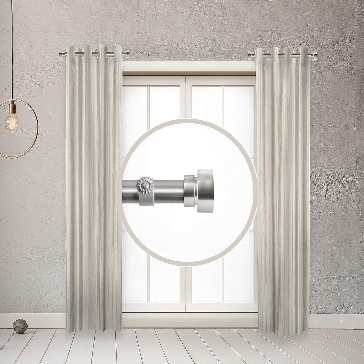 1 inch side curtain rod 12-20 inch (set, close-up detail
