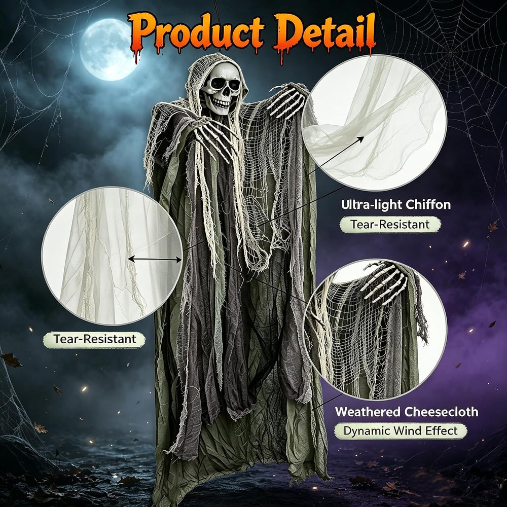 3 Pack Hanging Skeleton Ghosts Halloween Decorations Outdoor Yard Decor