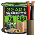 GEARit Outdoor Speaker Wire CL3 Rated, 16 Gauge Speaker Wire, Speaker Cable 250