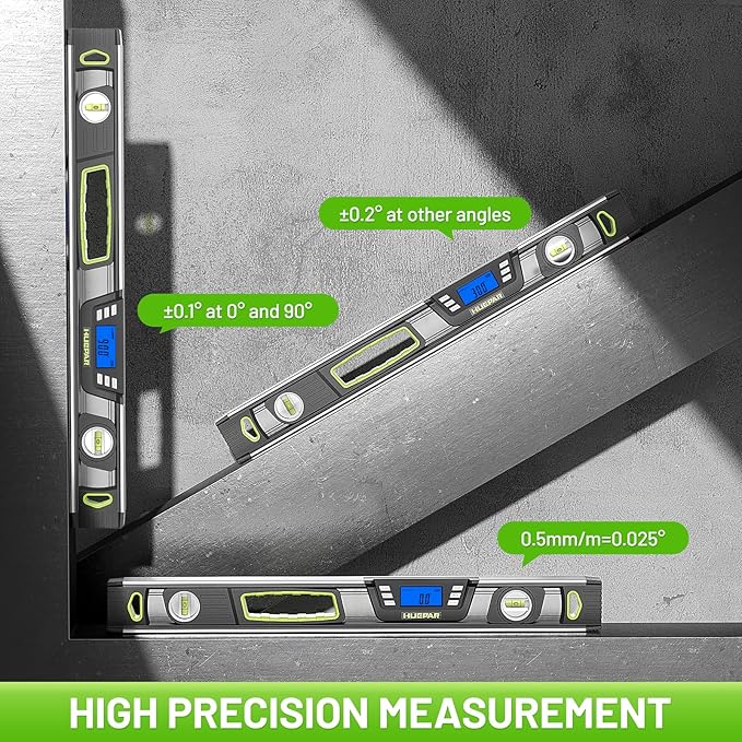 Huepar 48-Inch Digital Level, Professional Smart Precision Torpedo Level Tool