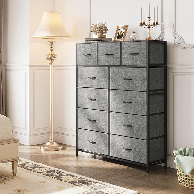 WLIVE Tall Dresser for Bedroom, Fabric Dressers Storage Tower, Dresser & Chest