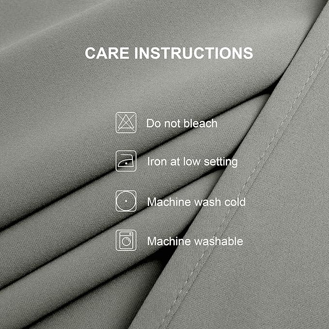 CUCRAF Room Darkening Curtains for Bedroom, Light Blocking Drapes for Living (Set of 2)