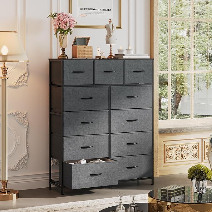 WLIVE Tall Dresser for Bedroom, Fabric Dressers Storage Tower, Dresser & Chest