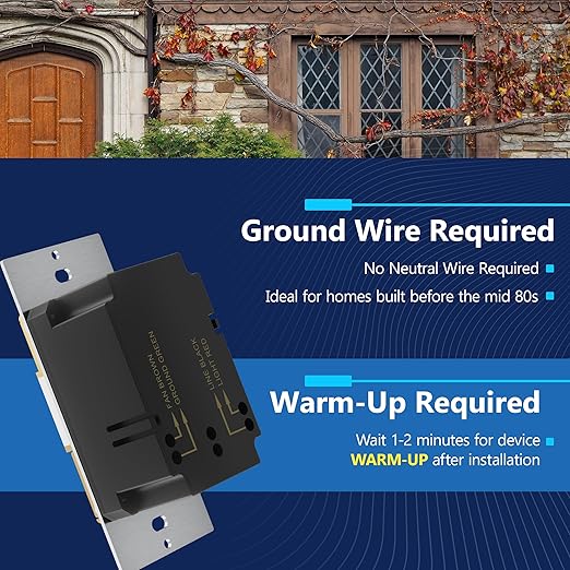 LIDER Humidity Sensor Switch and Motion Sensor Light Switch, PIR Sensor