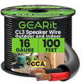 GEARit Outdoor Speaker Wire CL3 Rated, 16 Gauge Speaker Wire, Speaker Cable 100