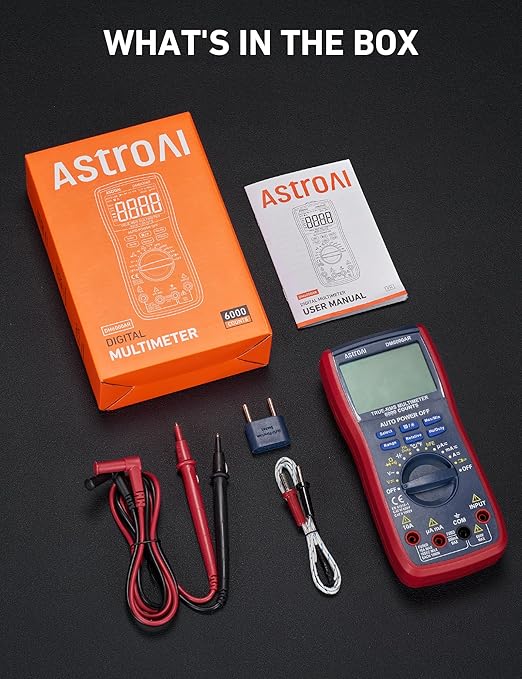 AstroAI Digital Multimeter and Analyzer TRMS 6000 Counts Volt Meter Ohmmeter