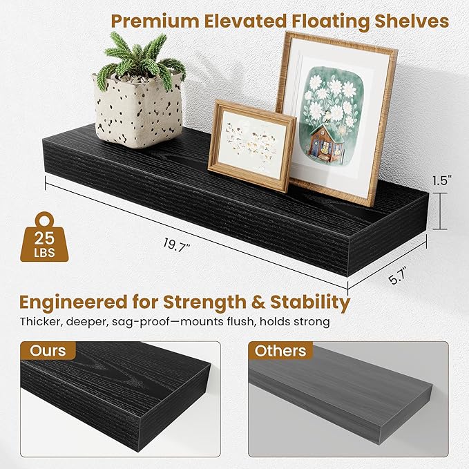 Fun Memories Floating Shelves Bathroom (Set of 2)