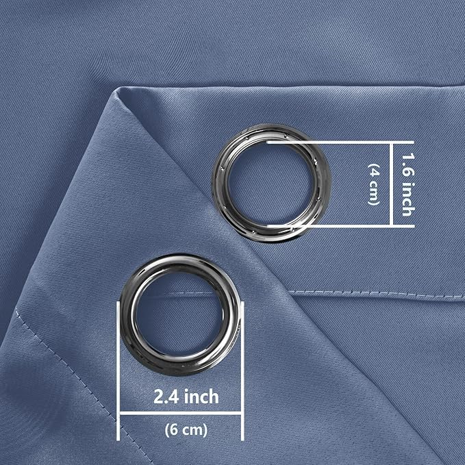 Hiasan Blackout Curtains for Bedroom, 60 x 63 Inches Length