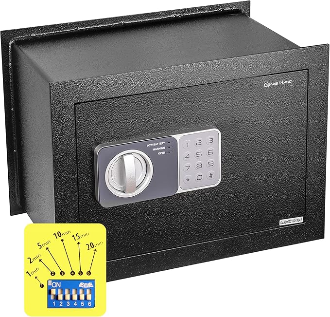 Genie Hand – Time Delay Safe, Anti Robbery Safe Box, Timed Controlled Opening –