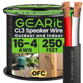 GEARit Outdoor Speaker Wire CL3 Rated, 16 Gauge Speaker Wire, Speaker Cable 250