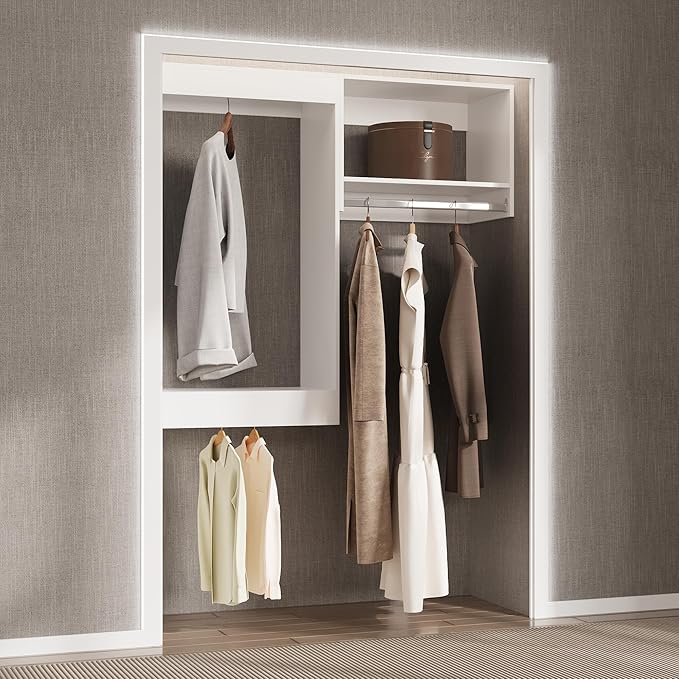 Modular Closet System, Wood Tower Closet Storage