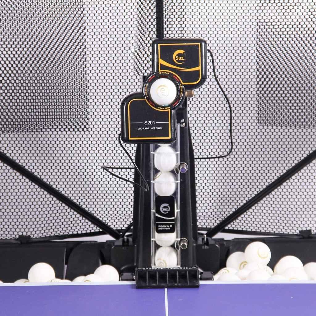 Suz S201 Table Tennis Robot with Machine Recycling net and 200 Balls