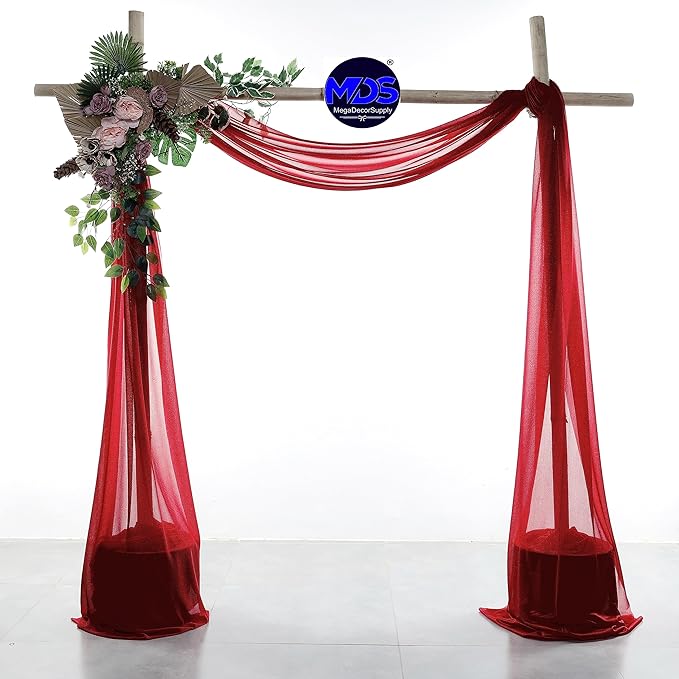 MDS Halloween Chiffon Draping Fabric - 2 Panel, 30" Wide x 50ft Long - S...