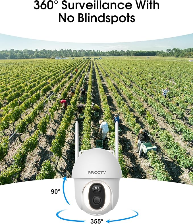 4G LTE Cellular Security Camera Outdoor, Wireless Solar Powered, no WiFi