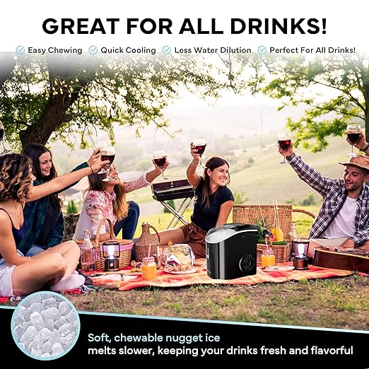 Nugget Ice Maker Countertop Sonic Ice Machine
