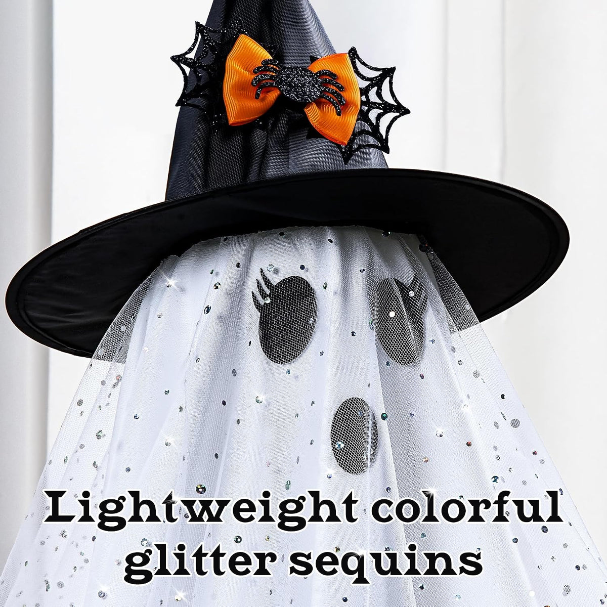 AYGXU 2pcs Halloween Decorations Indoor,Ghost Decor with String Lights Remote Control,Halloween Party Decorations,Spooky Ghost Light for Home Table Room Kitchen Office