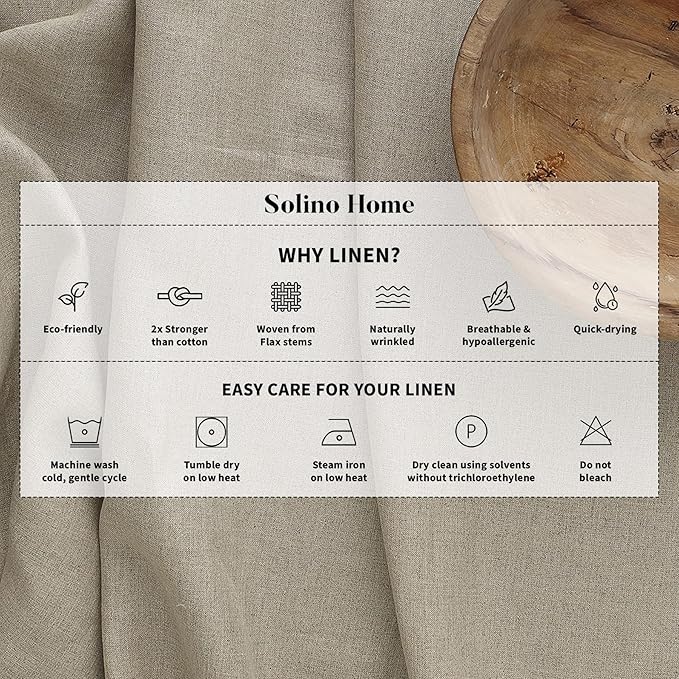 Solino Home Linen Pink Table Runner 108 Inches Long - 100% Pure Linen 14 x 108 Inch Table Runner for Halloween - Classic Hemstitch