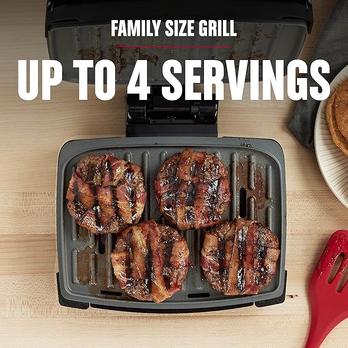 George Foreman® Fully Submersible™ Grill, NEW Dishwasher Safe, Wash the Entire