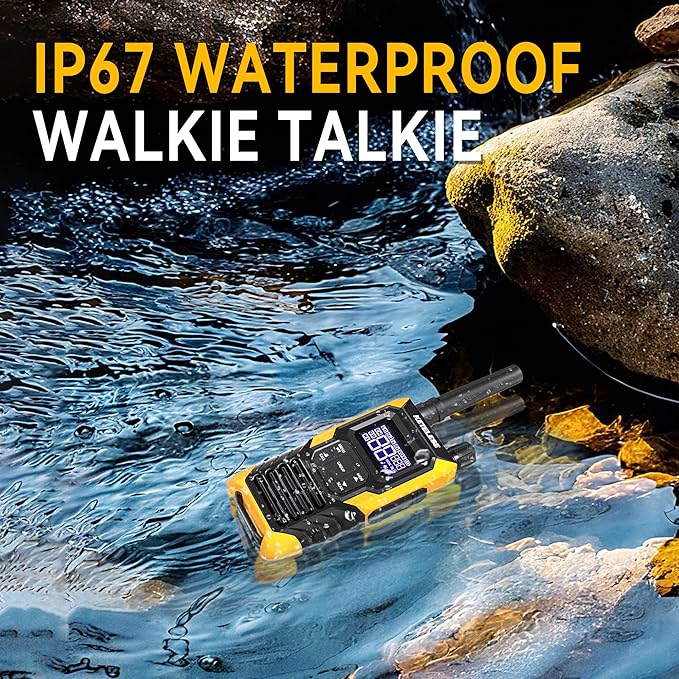KETELESE T4 Walkie Talkie IP67 Waterproof, Type-C Rechargable Two Way Radio