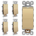 LIDER Minimalist Design Matte Finish Lighted Decorator Switch, Frameless Paddle (5-Pack)