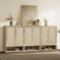 SICOTAS Rattan Shoe Storage Cabinet