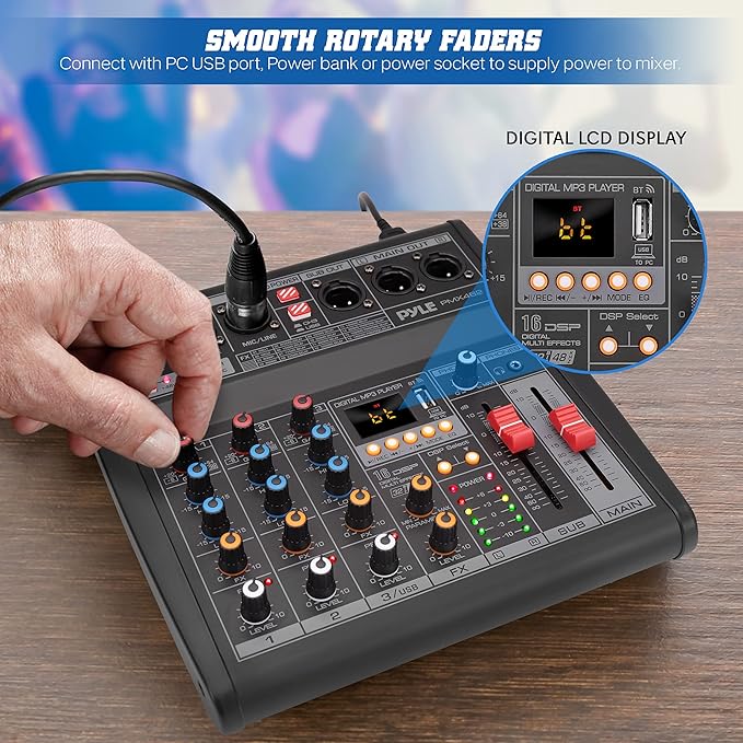 Pyle Professional DJ Audio Mixer